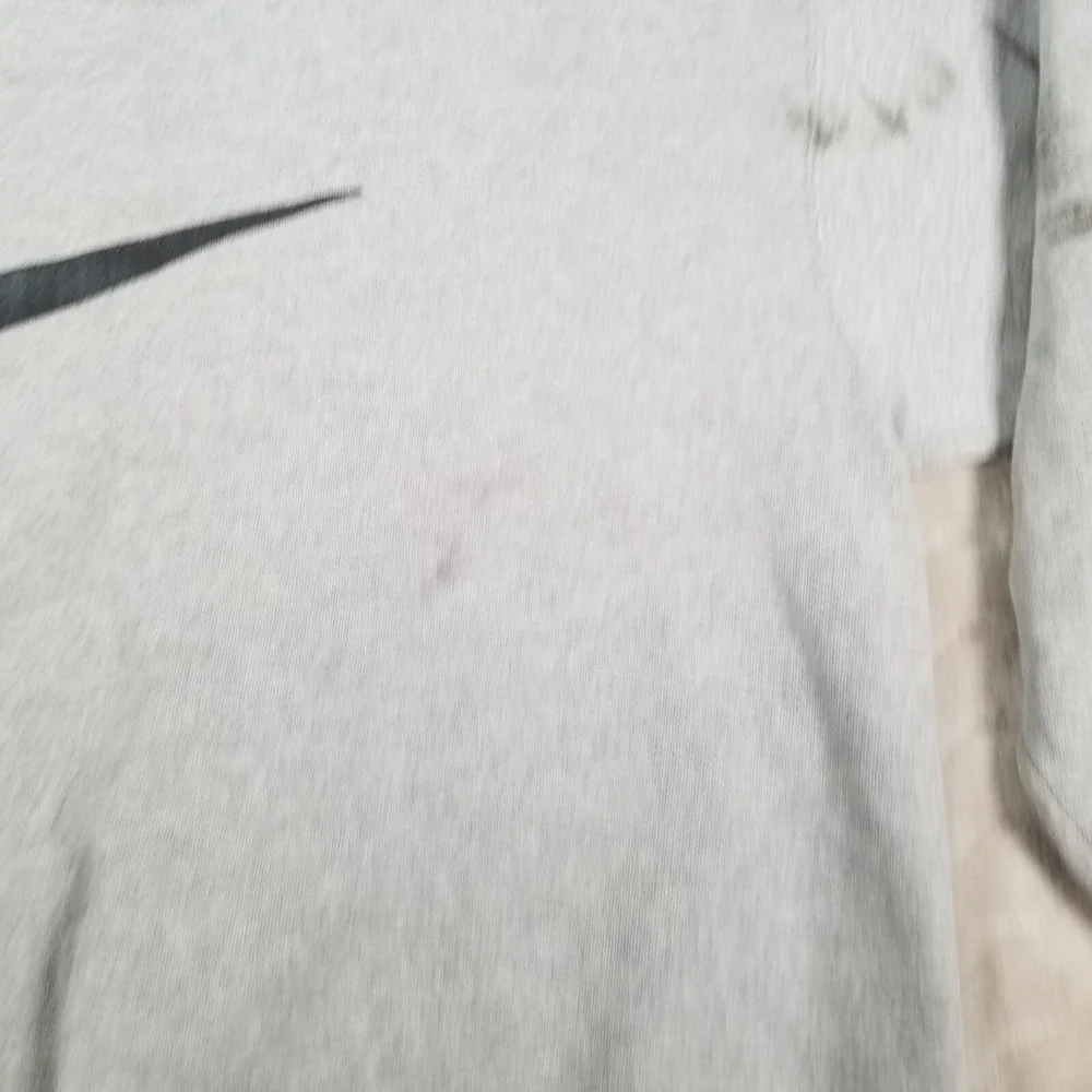 Rare VTG NIKE Big Swoosh Crewneck Sweatshirt 90s USA Made Sz Large STAINED‎ Look